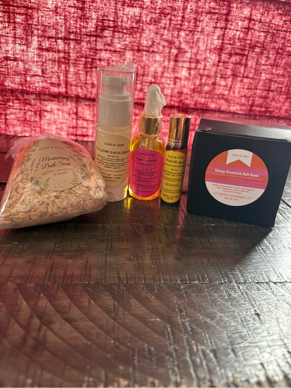 Dani & Dior Skincare Oil & Balm Set Hydrating Face & Body Care NWT